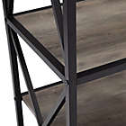 Alternate image 3 for Forest Gate&trade; Blair Industrial 61" Open Bookshelf in Black with Grey Wash shelves