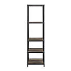 Alternate image 4 for Forest Gate&trade; Blair Industrial 61" Open Bookshelf in Black with Grey Wash shelves