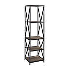Alternate image 0 for Forest Gate&trade; Blair Industrial 61" Open Bookshelf in Black with Grey Wash shelves
