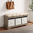 Alternate image 1 for Forest Gate&trade; Entryway Storage Bench with Totes in Grey Wash