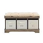 Alternate image 5 for Forest Gate&trade; Entryway Storage Bench with Totes in Grey Wash