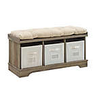 Alternate image 0 for Forest Gate&trade; Entryway Storage Bench with Totes in Grey Wash