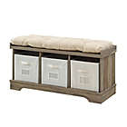 Alternate image 6 for Forest Gate&trade; Entryway Storage Bench with Totes in Grey Wash