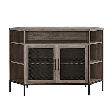 Forest Gate&trade; 48-Inch Metal Mesh Corner TV Stand. View a larger version of this product image.
