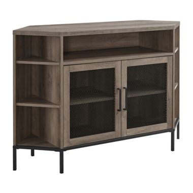 Forest Gate&trade; 48-Inch Metal Mesh Corner TV Stand. View a larger version of this product image.