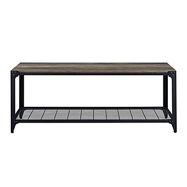 Forest Gate&trade; Wheatland 48-Inch Entryway Shoe Bench in Grey Wash. View a larger version of this product image.