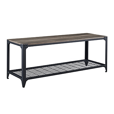 Forest Gate&trade; Wheatland 48-Inch Entryway Shoe Bench in Grey Wash. View a larger version of this product image.