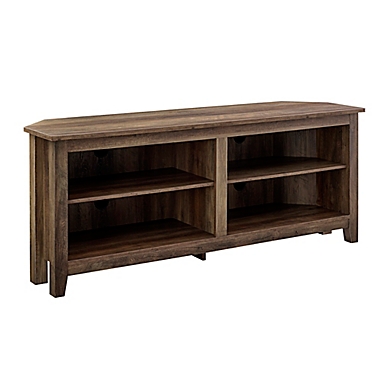 Forest Gate&trade; Thomas 58-Inch Corner TV Stand in Rustic Oak. View a larger version of this product image.