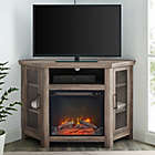 Alternate image 7 for Forest Gate 48&quot; Noah Traditional Corner Fireplace TV Stand in Grey