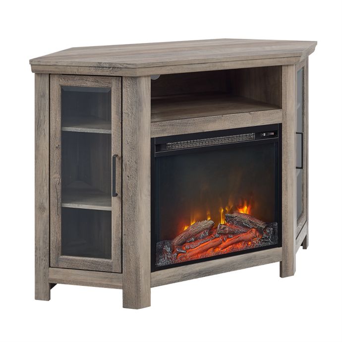 Forest Gate 48 Noah Traditional Corner Fireplace Tv Stand Bed Bath Beyond