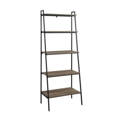 Ladder Bookcase With 2 Storage Drawers, Monarch Specialties Bookcase Ladder With 2 Storage Drawers White 69 H