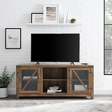Forest Gate&trade; Wheatland 58-Inch TV Stand in Rustic Oak. View a larger version of this product image.
