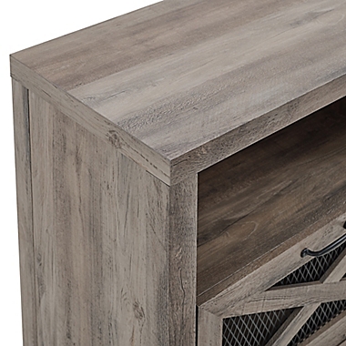 Forest Gate&trade; 70-Inch Rustic Electric Fireplace TV Stand in Grey Wash. View a larger version of this product image.