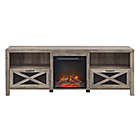 Alternate image 4 for Forest Gate&trade; 70-Inch Rustic Electric Fireplace TV Stand in Grey Wash