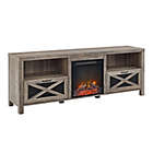 Alternate image 0 for Forest Gate&trade; 70-Inch Rustic Electric Fireplace TV Stand in Grey Wash
