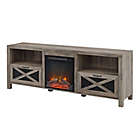 Alternate image 6 for Forest Gate&trade; 70-Inch Rustic Electric Fireplace TV Stand in Grey Wash
