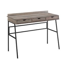 Forest Gate™ Sage 42-Inch Angled Front Desk in Grey Wash