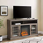 Alternate image 1 for Forest Gate&trade; 58-Inch Traditional TV Stand with Electric LED Fireplace in Grey Wash