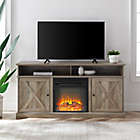 Alternate image 7 for Forest Gate Wheatland Farmhouse 2-Door Fireplace TV Stand in Grey Wash