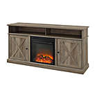 Alternate image 5 for Forest Gate Wheatland Farmhouse 2-Door Fireplace TV Stand in Grey Wash
