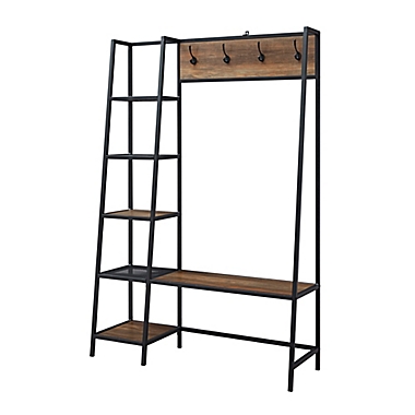 Forest Gate Wheatland Industrial Open Shelving Bench Hall Tree Coat Rack. View a larger version of this product image.