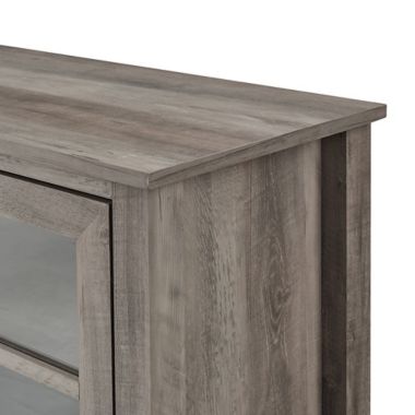Forest Gate&trade; 70" Window Pane Fireplace TV Stand in Grey Wash. View a larger version of this product image.