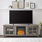 Alternate image 6 for Forest Gate&trade; 70" Window Pane Fireplace TV Stand in Grey Wash
