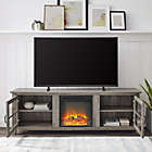Alternate image 7 for Forest Gate&trade; 70" Window Pane Fireplace TV Stand in Grey Wash