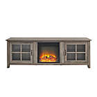 Alternate image 3 for Forest Gate&trade; 70" Window Pane Fireplace TV Stand in Grey Wash