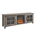 Alternate image 0 for Forest Gate&trade; 70" Window Pane Fireplace TV Stand in Grey Wash