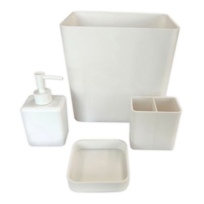 Simply Essential&trade; 4-Piece Bath Accessory Bundle Set in White