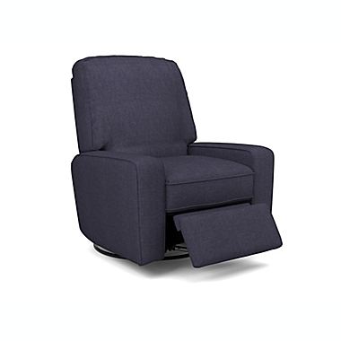 Best Chairs Bilana Swivel Glider Recliner in Navy. View a larger version of this product image.