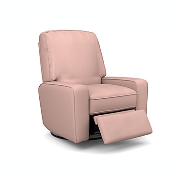 Best Chairs Bilana Swivel Glider Recliner in Rose. View a larger version of this product image.