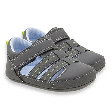 Ro+Me by Robeez&reg; Size 12-18M Strap Sandal in Charcoal. View a larger version of this product image.