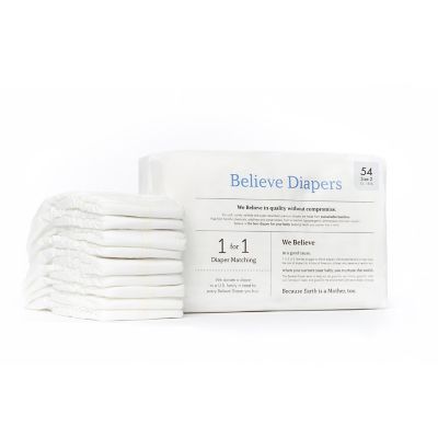 Believe Diapers Size 2 54-Count Disposable Diapers