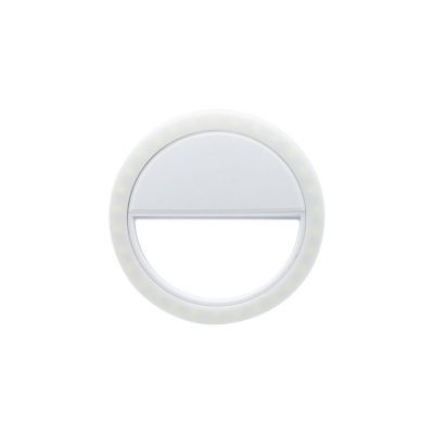 Clip-On Selfie Ring Light in White