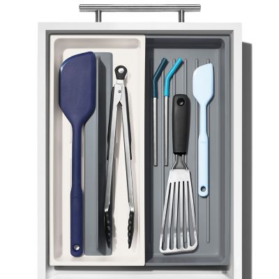 OXO Good Grips Expandable Long Tool Organizer In White/grey