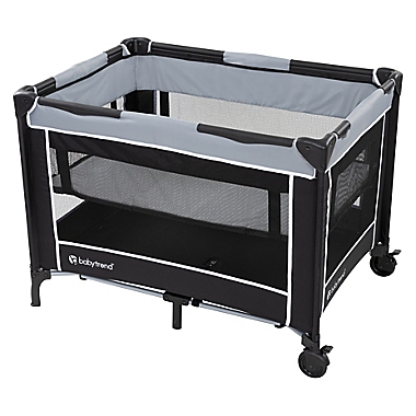 Baby Trend&reg; Portable Playard with Bassinet in Twinkle Grey. View a larger version of this product image.