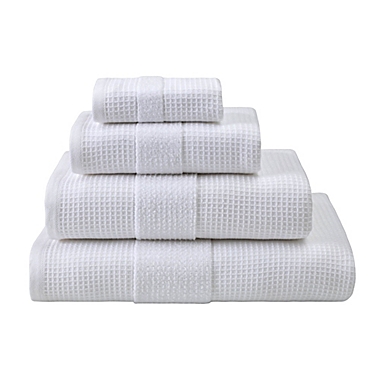 Haven&trade; Organic Cotton Waffle &amp; Terry Bath Towel in Bright White. View a larger version of this product image.