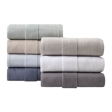 Haven&trade; Organic Cotton Waffle &amp; Terry Bath Towel in Bright White. View a larger version of this product image.