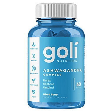 Goli&reg; Nutrition Ashwagandha 60-Count Mixed Berry Gummies. View a larger version of this product image.