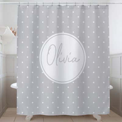 Simple and Sweet Personalized Shower Curtain