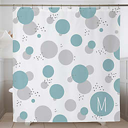 Stencil Polka Dots Personalized Shower Curtain
