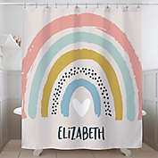 Boho Rainbow Personalized Shower Curtain