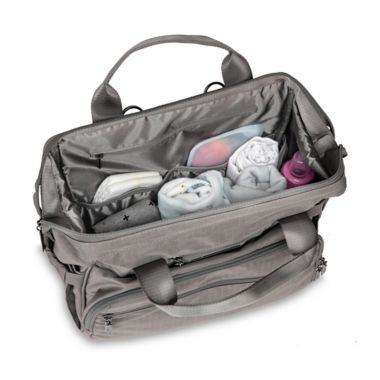 JuJuBe&reg; Dr. B.F.F Diaper Backpack in Mineral Basketweave. View a larger version of this product image.