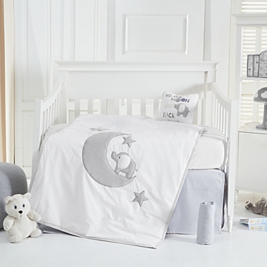Nipperland&reg; 5-Piece To the Moon Crib Bedding Set in White<br />. View a larger version of this product image.