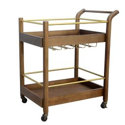 Studio 3B™ Bar Cart in Walnut/Brass