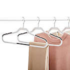 Alternate image 1 for Squared Away&trade; No Slip Slim Hangers in White with Chrome Hook (Set of 16)