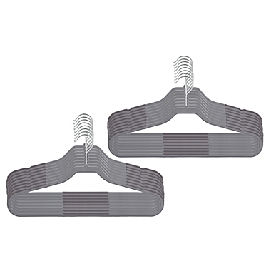 Squared Away&trade; No Slip Slim Hangers with Chrome Hook (Set of 16). View a larger version of this product image.