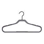 Alternate image 2 for Squared Away&trade; No Slip Slim Hangers in Cool Grey with Black Hook (Set of 16)